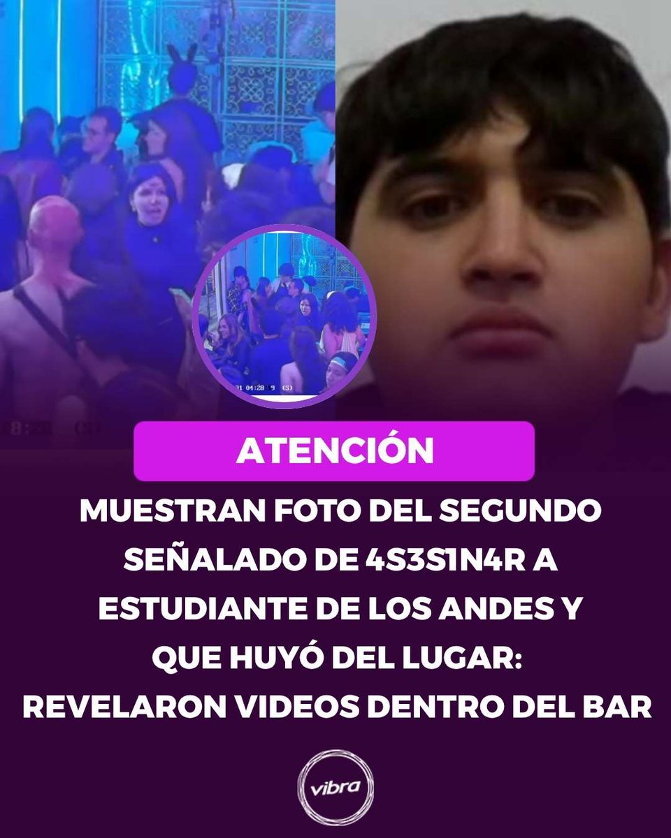 vibra_co's tweet photo. La imagen del rostro del joven permitió identificar su nombre, por lo que este sería un detalle fundamental para dar con su paradero 😱 👀  #Estudiante #LosAndes #actualidad #asesinato #bar #foto #implicado 
Videos y foto aquí: https://t.co/AprxdbWRmk https://t.co/X5mZ5TvR9o
