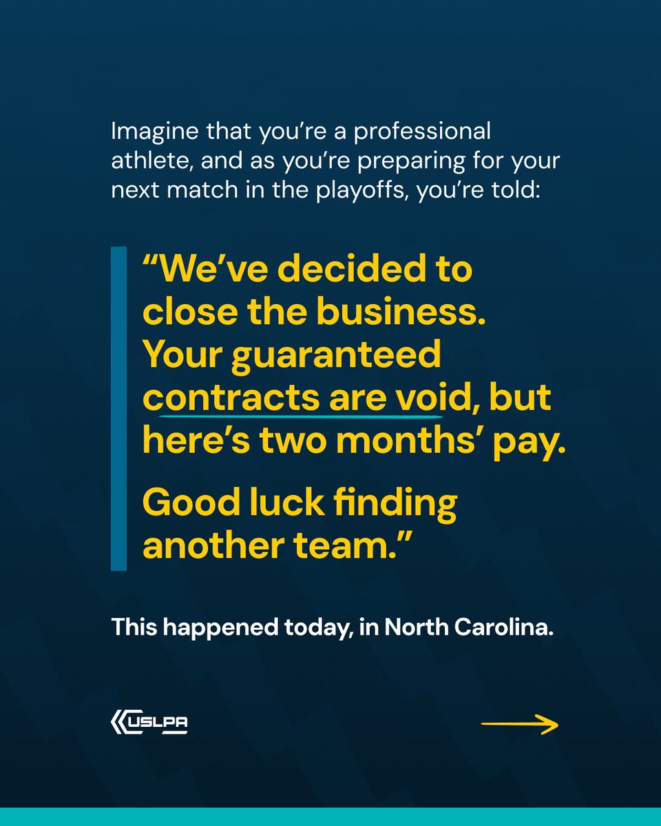 USLPlayers's tweet image. BREAKING: @NorthCarolinaFC folds ahead of next USL season.

The owner voluntarily shut down the team to focus on another business venture, leaving players with only 2 months’ pay under the CBA.

9 clubs have folded in the last decade. Players deserve better.

#StandUpForStandards
