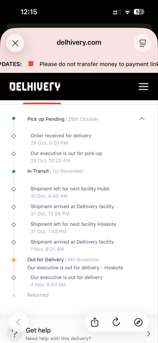 thejayvadolkar's tweet photo. @help_delhivery @delhivery still delivering at 12:15 AM . So much commitment is not delivering A important shipment https://t.co/7ADDF5qCtT