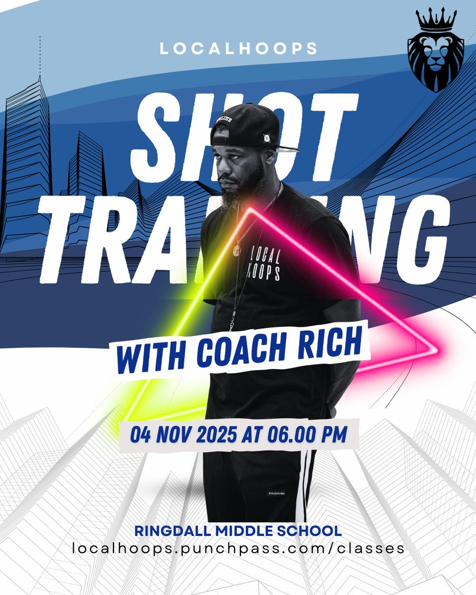 LOCALHOOPS's tweet image. Hey LocalHoopers! 👋

Join us tonight at 6:00 PM for Shot Training with Coach Rich at Ringdall Middle School.

👉 Register here: localhoops.punchpass.com/classes

#LocalHoops #ShotTraining #BasketballDevelopment #GetBetterEveryDay