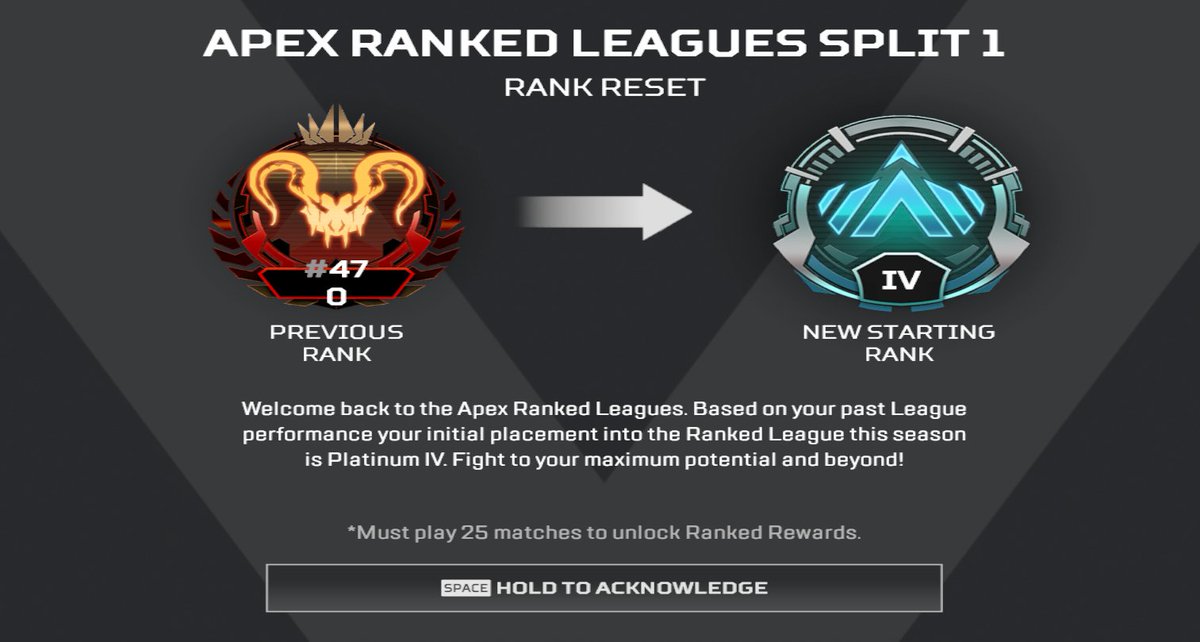Blastsgg's tweet photo. Nice ranked reset system @PlayApex https://t.co/4Jb41BnZ7i