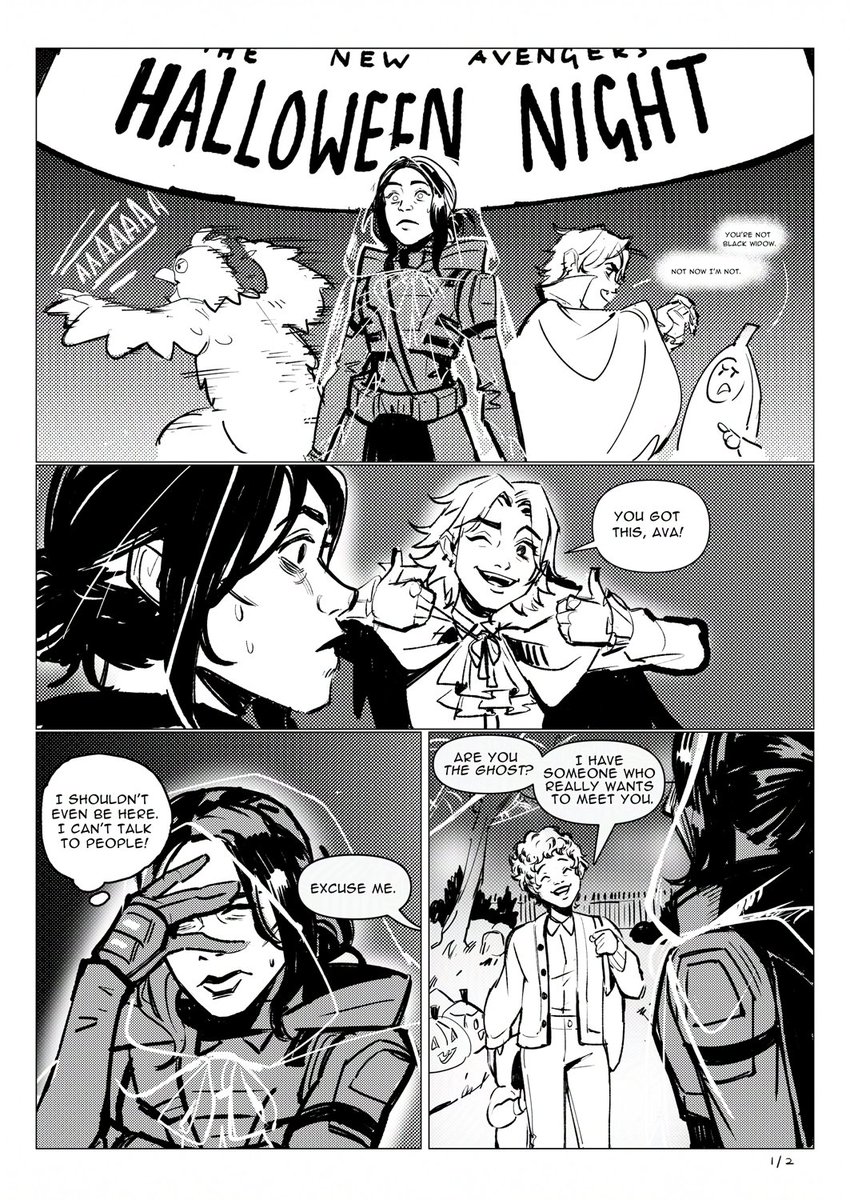 isacchili's tweet image. Ava meets a fan at another PR event 👻
(i&apos;m late but it&apos;s here 🎃)

#thunderbolts