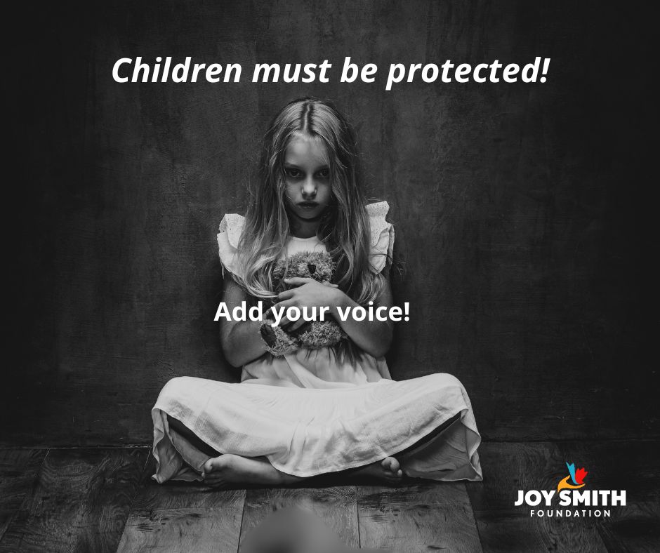 1 of 2 

If it were your child in that video, would you still call the sentence “proportionate”? 

The Supreme Court’s decision to strike down minimum sentences for child sexual abuse material is a huge step backwards. 
 
Add your voice. joysmithfoundation.com/add-your-voice/  

#cdnpoli