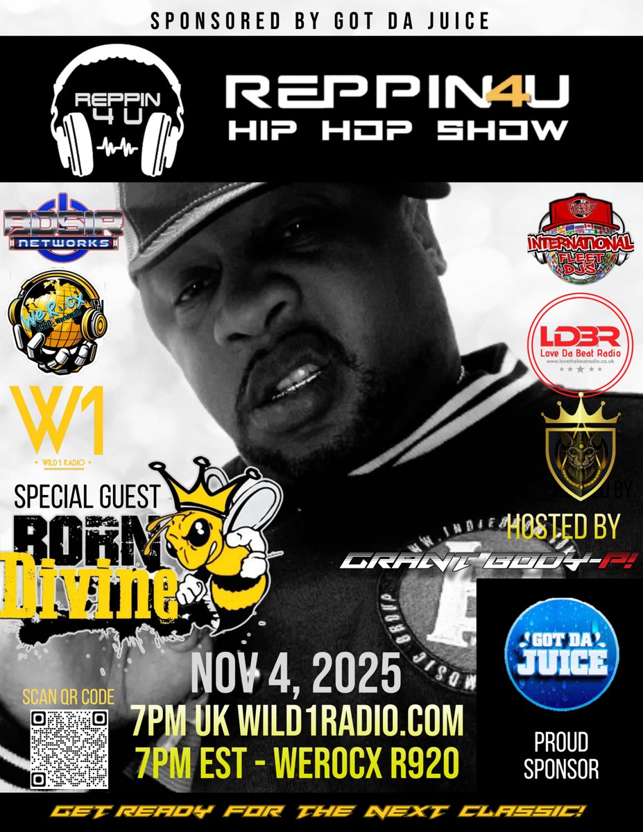 WE ARE LIVE! <a href="/Wild1_Radio/">wild1radio</a> presents RePPiN4U HIP HOP SHOW: OUR DIVINE PLAN PART II! wild1radio.com SPECIAL GUEST <a href="/borndivineallah/">Born Divine Allah</a>