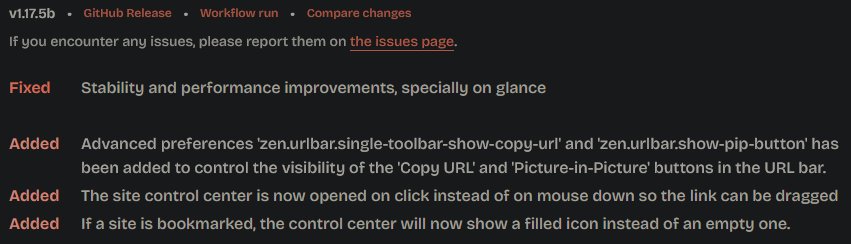 oMaMoriTTV's tweet image. 🚀 Zen Browser is looking sharp today!🛠️Rolled out the latest update squashed bugs, boosted features, and leveled up performance.🔒For a smoother, safer browsing experience, make sure you&apos;re updated!📲 Update now and feel the Zen.🌿✨

#ZenBrowser #UpdateNow #SecureAndFast