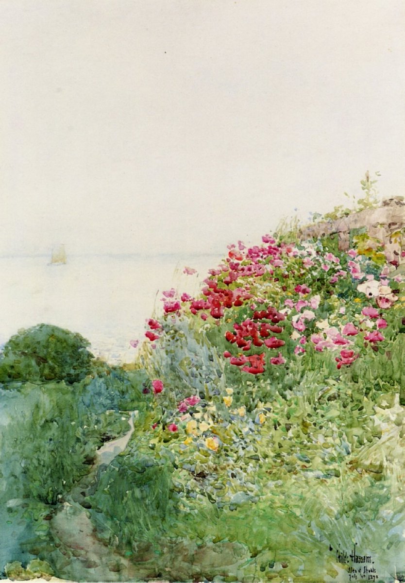 Campo de amapolas, Islas de Shaos, Appledore, Childe Hassam