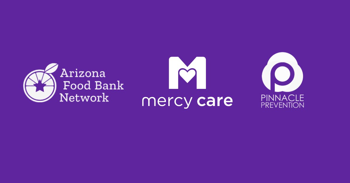 This year, $850K has been invested in addressing food insecurity, bringing total contributions since 2016 to $4.5M. Today's added support: $100K to <a href="/azfoodbanks/">Arizona Food Bank Network</a> and $50K to <a href="/PinnaclePrevent/">Pinnacle Prevention</a> due to rise in demand. #BecauseWeCare #MercyCares4AZ