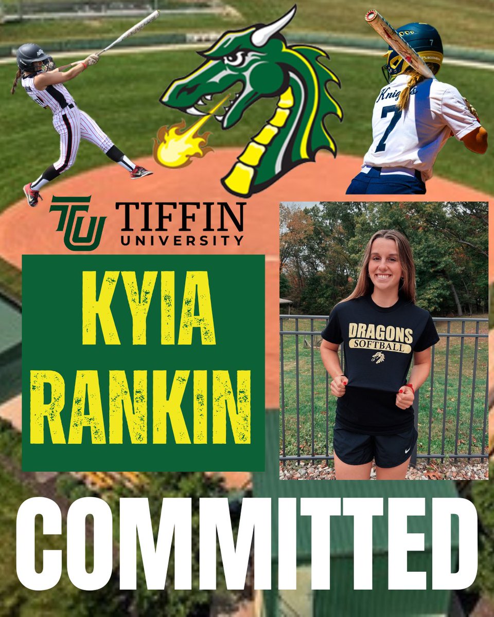 So happy for <a href="/kyiarankin22/">Kyia Rankin</a> on her decision to continue her academic and athletic career at <a href="/TiffinU/">Tiffin University</a> to play for <a href="/TiffinUSoftball/">Tiffin University Softball</a>!  Coach <a href="/Paige_McMenemy/">Paige McMenemy</a> and her staff are getting a great addition to their program that will step right in and contribute!  Super proud of you Kyia!