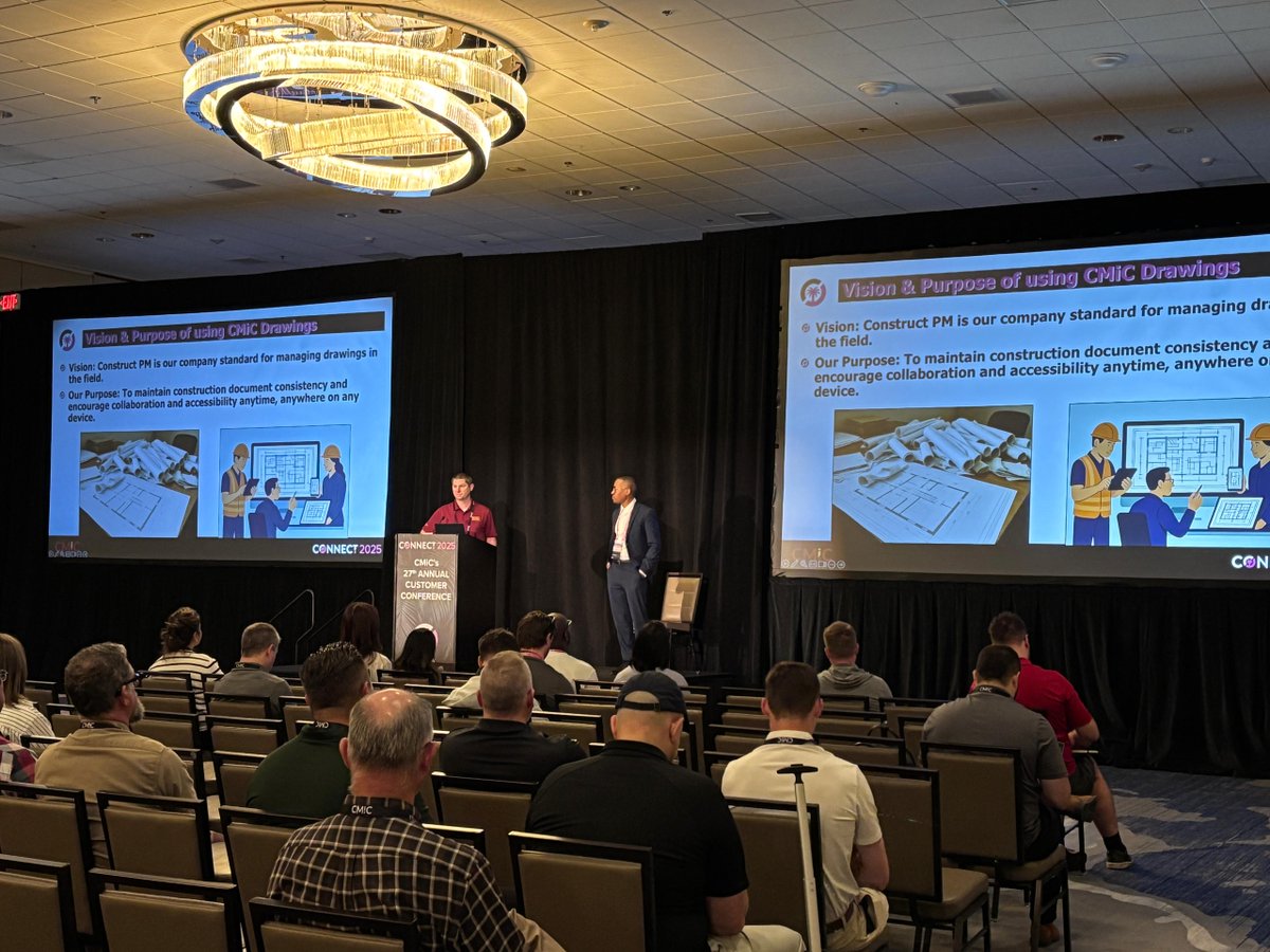 cmicsoftware's tweet image. In the session, “Drawing Management: Powering Efficiency through Innovation,” Roy Arulthas, Jamal Mckinson, Gary Powell (SpawGlass), Brent Adams (Walbridge), Stephanie Flores (ANF Group, Inc.), showcase the latest feature enhancements designed to streamline project workflows,…