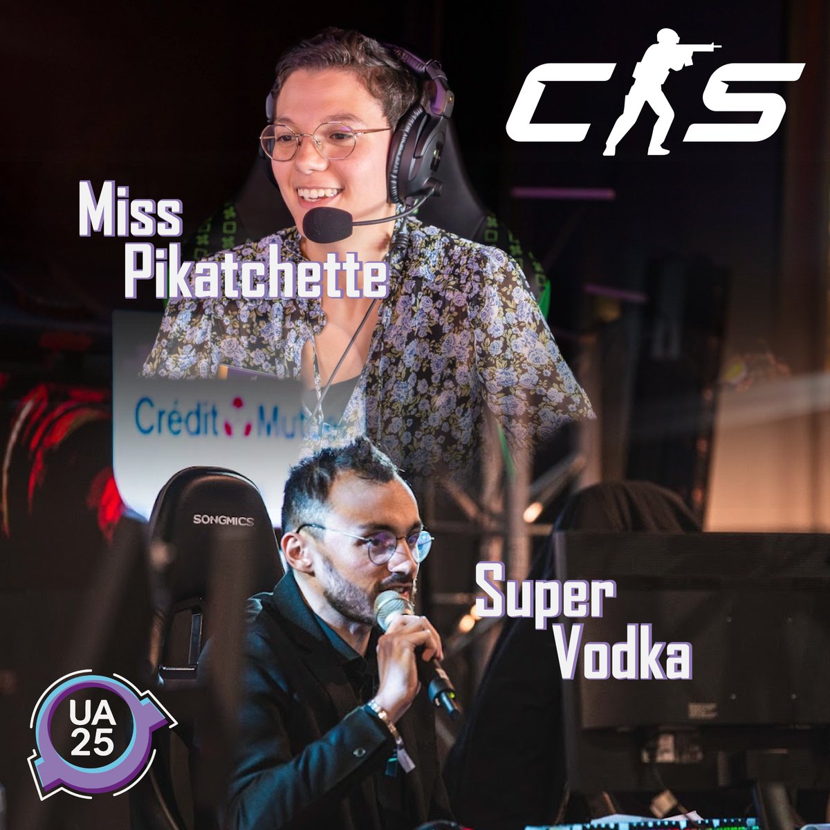 UTTArena's tweet image. 🎙️ Ils reviennent pour mettre le feu à la scène CS2 de l’UTT Arena 2025 ! 🔥

SuperVodka enchaîne pour la 5ᵉ année consécutive, accompagné une nouvelle fois de Miss Pikatchette, présente pour la 3ᵉ année ! 

Préparez-vous à vivre des cast explosifs !