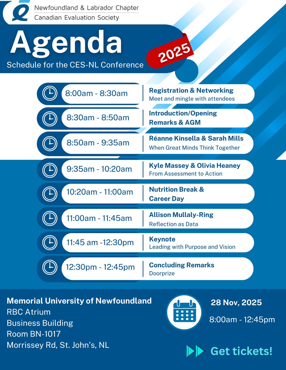 CES-NL 2025 is just 3 weeks away! Secure your spot now! 

eventbrite.ca/e/ces-nl-2025-… 

#CESNL2025 #EvaluationConference #RegisterNow