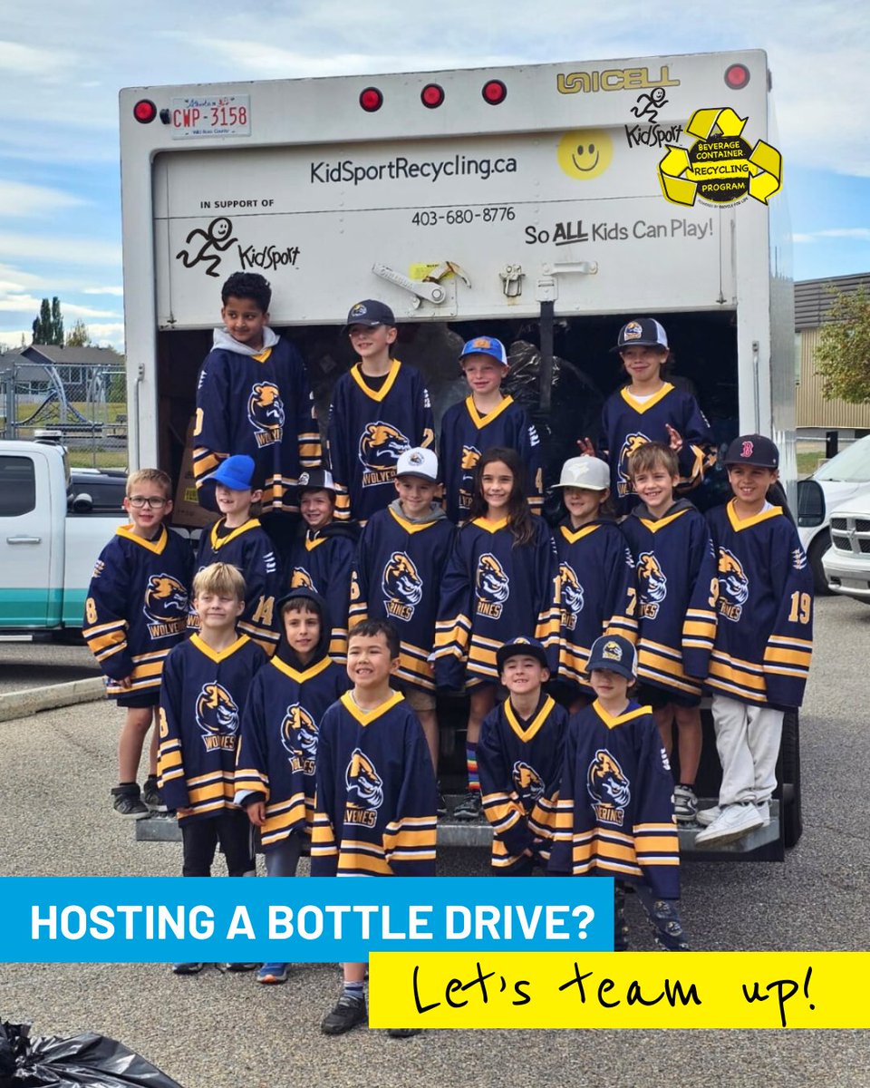 Hosting a bottle drive? Let's make it count! 💚

When you partner with KidSport Recycling, every bottle &amp; can collected helps local kids get off the sidelines and into the game. We'll help you set it up and make it easy.

kidsportrecycling.ca | 403-680-8776

#SoALLKidsCanPlay