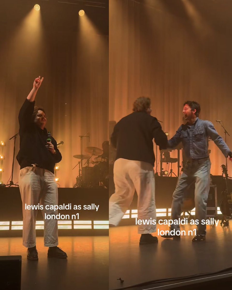 Lewis Capaldi truly delivered as Role Model’s ’Sally’ 🤭😍 During his London, UK show, Role Model surprised fans with Lewis during his song ‘Sally, When the Wine Runs Out’!

📸: tehesartehe/ TikTok