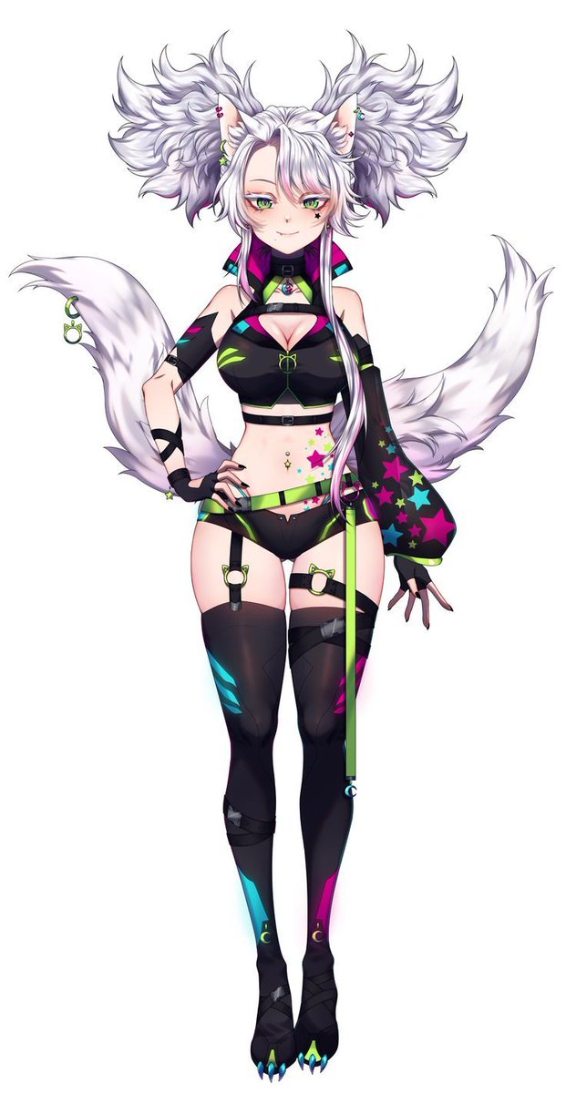 NeonByteVT's tweet image. Howdyyy!! 
My new model is here 
Hope you guys like it 🤞🏻
#Vtuber #ENVtuber #uprising #Ironmouse 
(RFW)