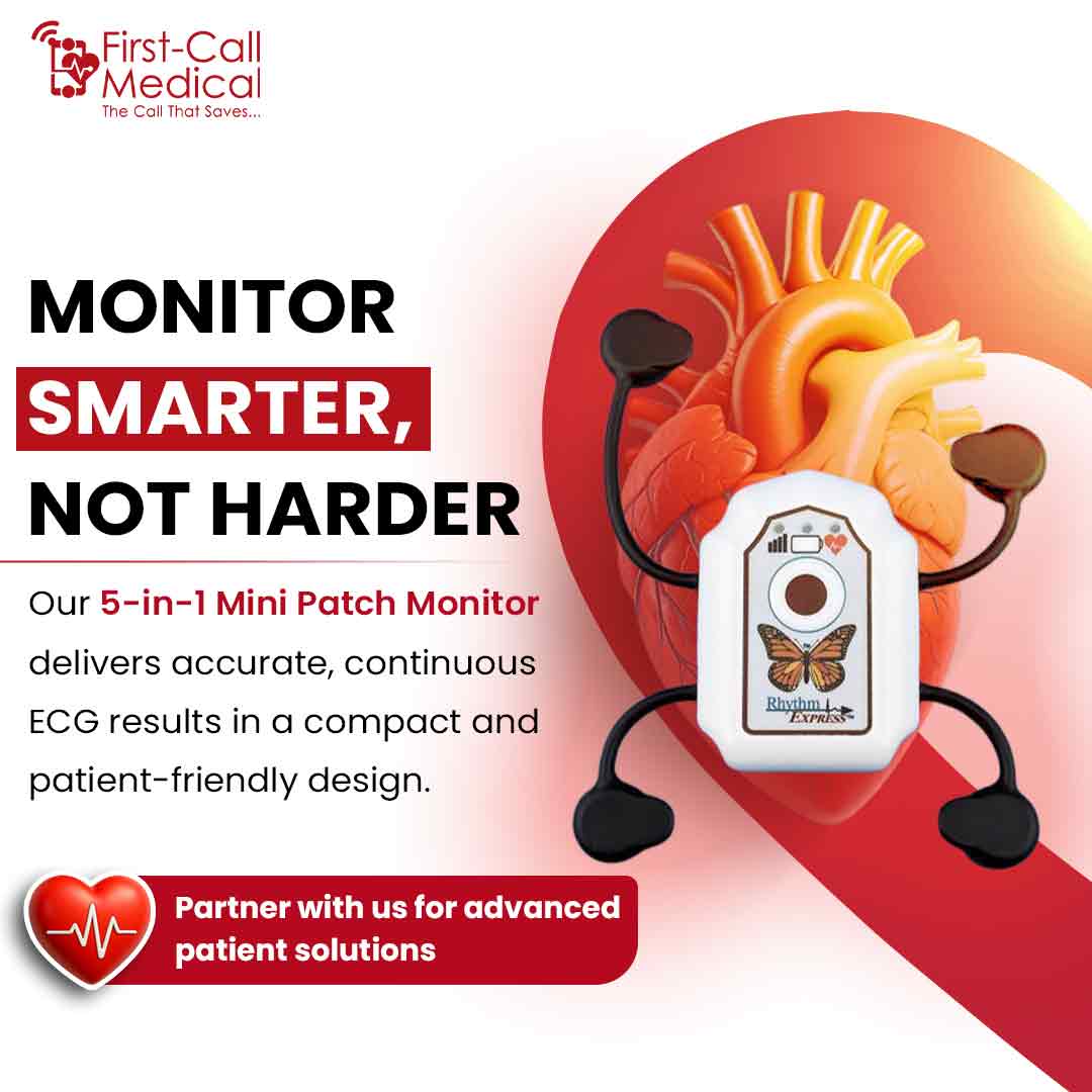 FirstCallMed's tweet photo. The 5-in-1 Mini Patch Monitor delivers accurate, continuous ECG results - comfortably, discreetly, and designed for real life.
Because better monitoring means better care. 💙

👉 Learn more at https://t.co/npbjS71s9U

#MiniPatchMonitor #HeartHealth #PatientCare #PreventiveCare https://t.co/rfwWduyFQY