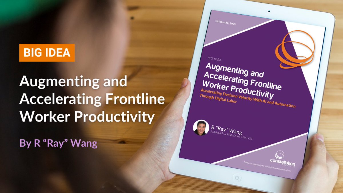 constellationr's tweet image. The age of digital labor is here. AI-native vendors are reshaping frontline work—blending human empathy with machine-scale productivity. The next revolution in workforce productivity starts now. Read the latest report by @rwang0: zurl.co/IHxk2 #FutureOfWork…