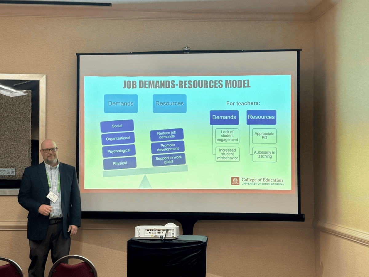 At the 2025 Artificial Intelligence in Measurement and Education Conference hosted by <a href="/NCME38/">NCME</a>, #SCTEACHER presented on the potential for large language models to help analyze open-ended responses from the #SCTeacherWorkingConditionsSurvey.

#sc #k12 #sceducation