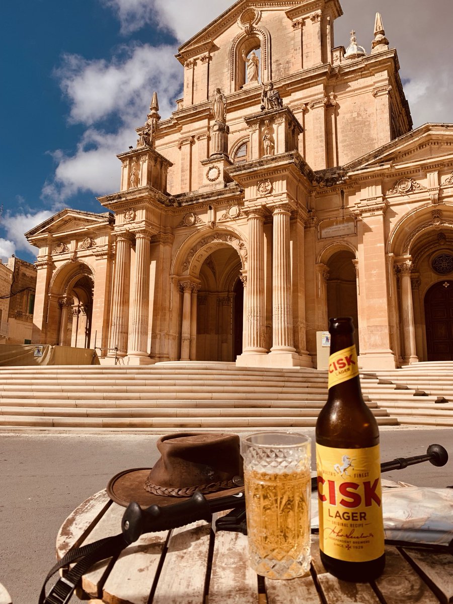 There are nearly 400 churches in Malta - one for each day of the year. So appropriate that I finished today’s walk along the Dingli Cliffs with a glass of communion wine in a church square