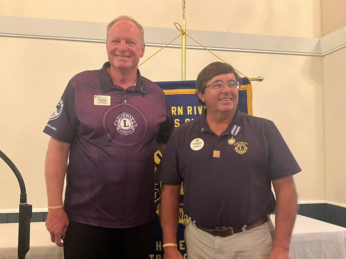 22ALions's tweet photo. At our annual District Governor’s “Servant Hero” theme Social, ID Dr. Mansell &amp; PDG Debbie were both given LCICon 27 &amp; LYF Sponsorships, CT Amanda Parson was given a Presidential Certificate of Appreciation &amp; PCC Larry Burton was presented with a long overdue Presidential Medal. https://t.co/Geq6pzfONA