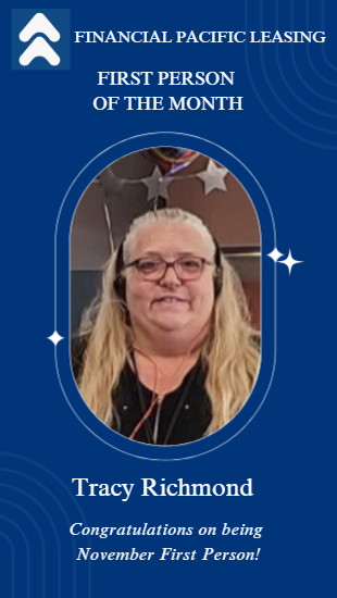 Finpacleasing's tweet photo. Congratulations to Tracy Richmond, our First Person of November 2025! https://t.co/AXmv0T57zD