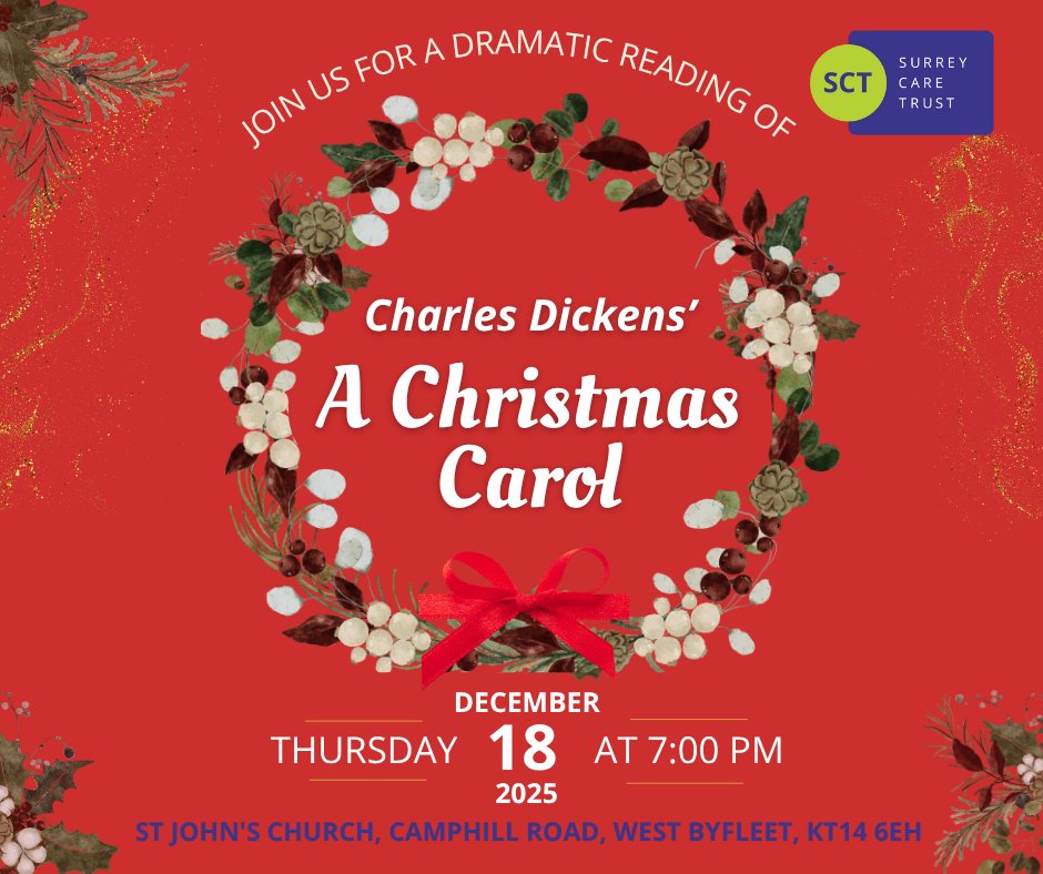 SurreyCareTrust's tweet image. Step into the spirit of Christmas with a magical charity performance of A Christmas Carol, as Charles Dickens’ characters are brought to life in true Victorian fashion. Book your tickets now!
#AChristmasCarol  #SurreyEvents  #SupportLocalCharity

surreycaretrust.org.uk/event/charity-…