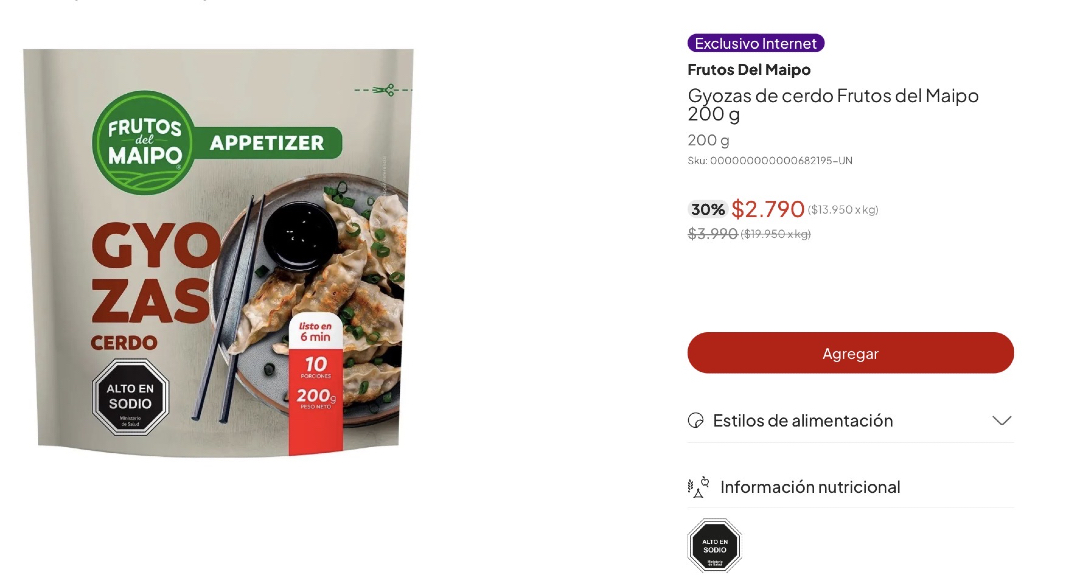 🥟 Gyozas de cerdo Frutos del Maipo a $2.790 en la web del Unimarc.

Me compro 10.

🔗 descuentosrata.com/oferta/28331/g…