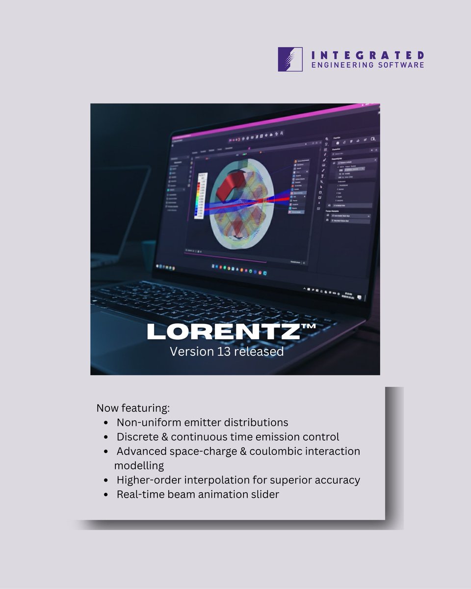 IntegratedSoft's tweet image. A new era of precision begins, introducing Lorentz™ 13.0. Experience the next evolution in simulation- Smarter. Faster. More powerful!

#IntegratedEngineeringSoftware #LORENTZ #TechInnovation #SimulationSoftware #Electromagnetics #3DModeling #EngineeringSolutions #Magnetics