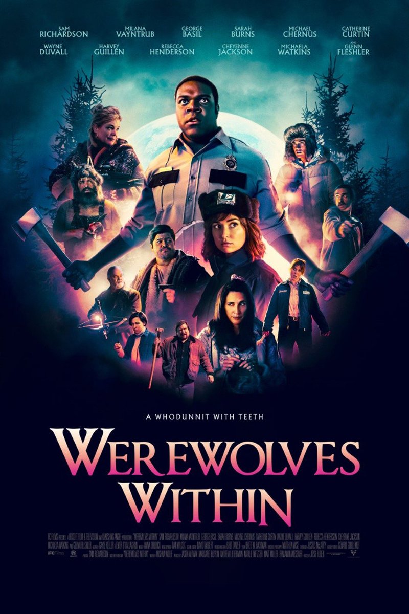 britmedia2000's tweet photo. Werewolves Within
(2021)
A snowstorm traps town residents together inside the local inn, where a newly arrived forest ranger must try to keep the peace and uncover the truth behind a mysterious creature
REF: GBM/WEREWOLVESWITHIN/POSTERART/002
#WerewolvesWithin https://t.co/3Kjbb1SdfN