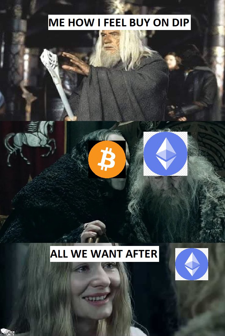 Everytime how I feel when I buy $eth on dip
and after..