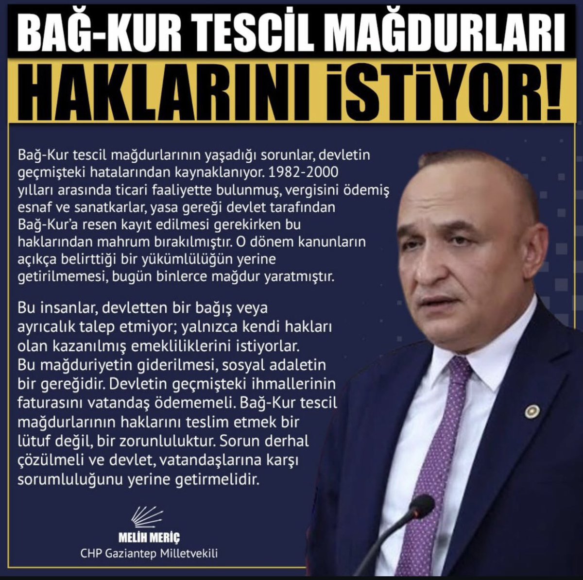 Bağ-Kur tescil mağdurlarının yaşadığı sorunlar, devletin geçmişteki hatalarından kaynaklanıyor. 1982-2000 yılları arasında ticari faaliyette bulunmuş, vergisini ödemiş esnaf ve sanatkarlar, yasa gereği devlet tarafından Bağ-Kur’a resen kayıt edilmesi gerekirken bu haklarından