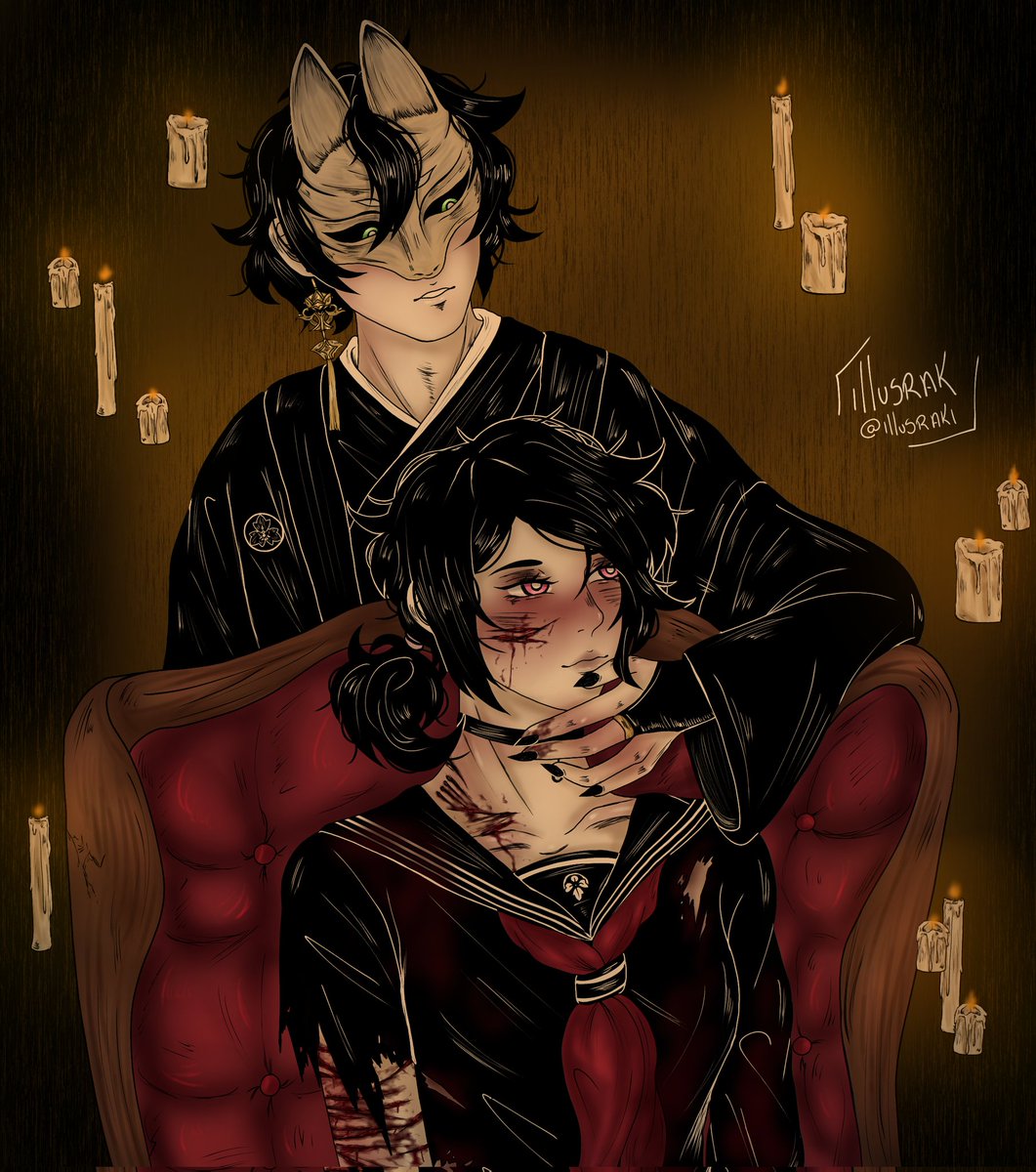 Illusraki's tweet photo. Don't trust the masked fox.
Or trust I think you be like it more...

💚🩷

Tcoaal X Silient Hill F

#tcoaal #gravescest #thecoffinofandyandleyley #AndrewGraves #ashleygraves #silienthillf https://t.co/81RrHwmRCJ