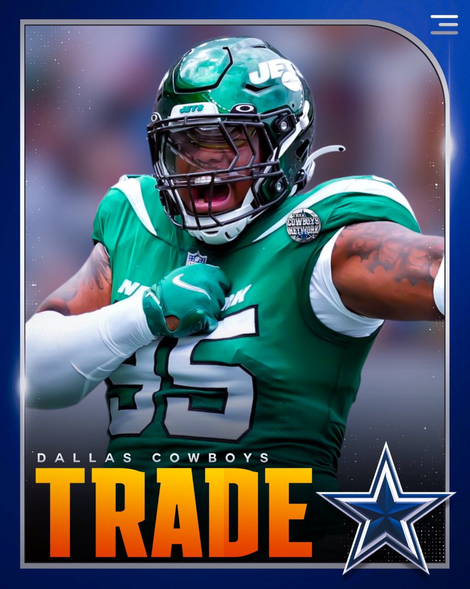 TheCowboysNet's tweet image. #DallasCowboys are trading for #Jets DT Quinnen Williams, sending a future 1st-Round pick and a 2026 2nd-Round pick