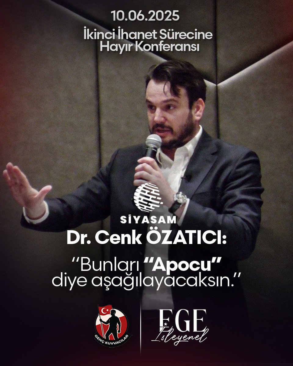 İmralı canisini muhattap alan herkes Türk siyasi tarihinde “apocu” olarak anılacak 

Apo ve Demirtaş’a umut hakkı isteyen kardeşlik türküsü söyleyen herkes bizim gözümüzde apocudur.