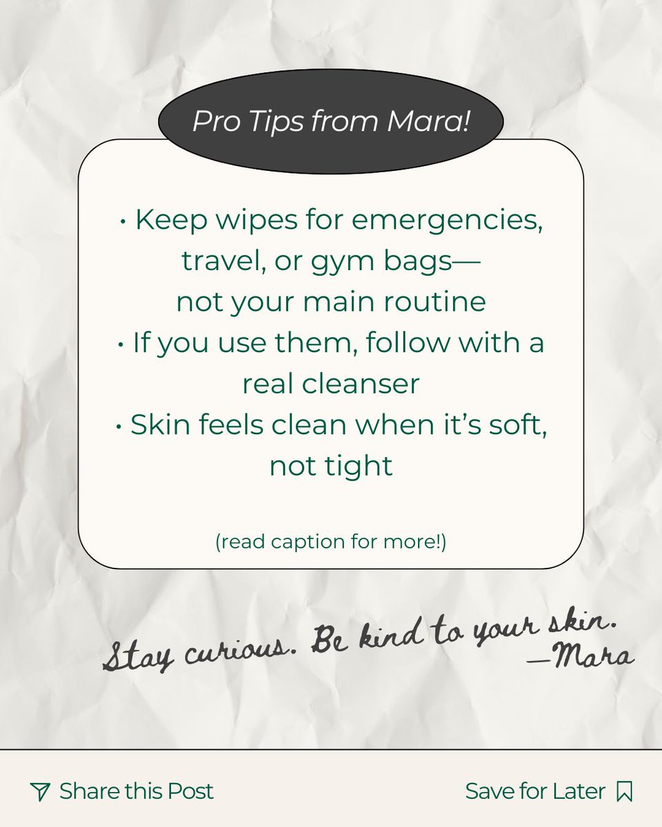 nu119_beauty's tweet image. Makeup Wipes are a Myth 🚫

Makeup wipes lift surface makeup, but they don’t truly cleanse—residue, oil, and sunscreen can linger and irritate your skin. 

#nu119 #MythVsTruth #CleanSkinRoutine #GentleCleansing #SkinBarrier