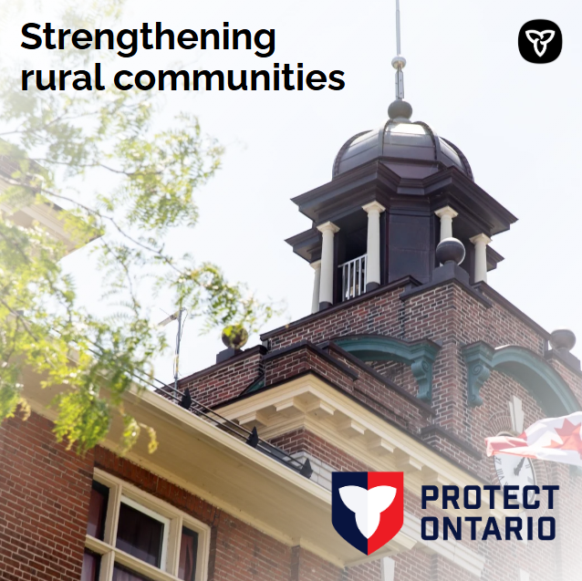 Our government is protecting Ontario by increasing support for small, rural and northern communities!

We’re investing a record $600 million through the Ontario Municipal Partnership Fund to help provide critical services, including libraries, emergency services and public