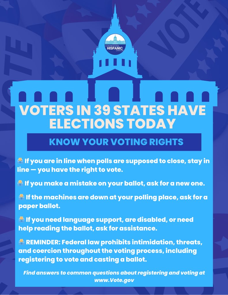 HispanicCaucus's tweet image. Know your voting rights!