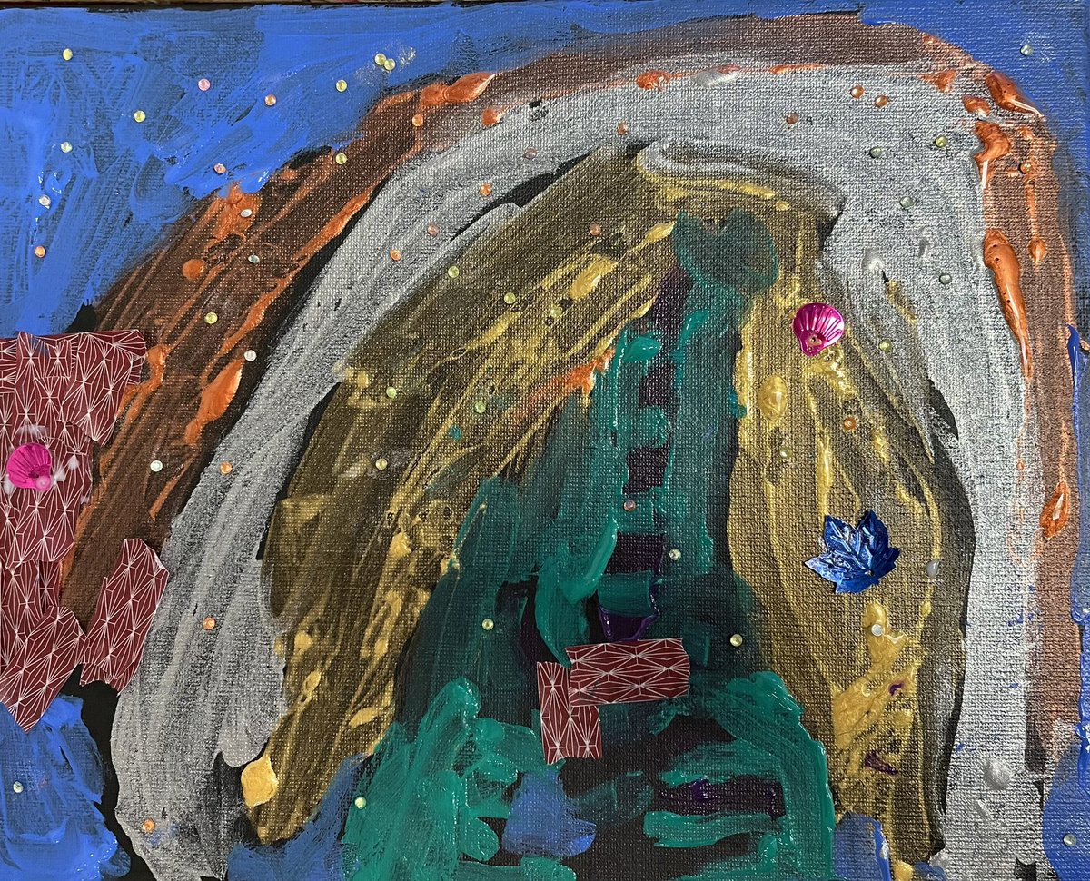 makeplaycreate's tweet image. Week 4 of our colour-inspired after school programme at Shipston Primary.
@ShipstonHead @stourfederation 

This week we…

Created artwork on a black canvas using acrylic paint, sequins and washi tape.
Colours  POP 🌈 on a black background.

Back for our final session next week.