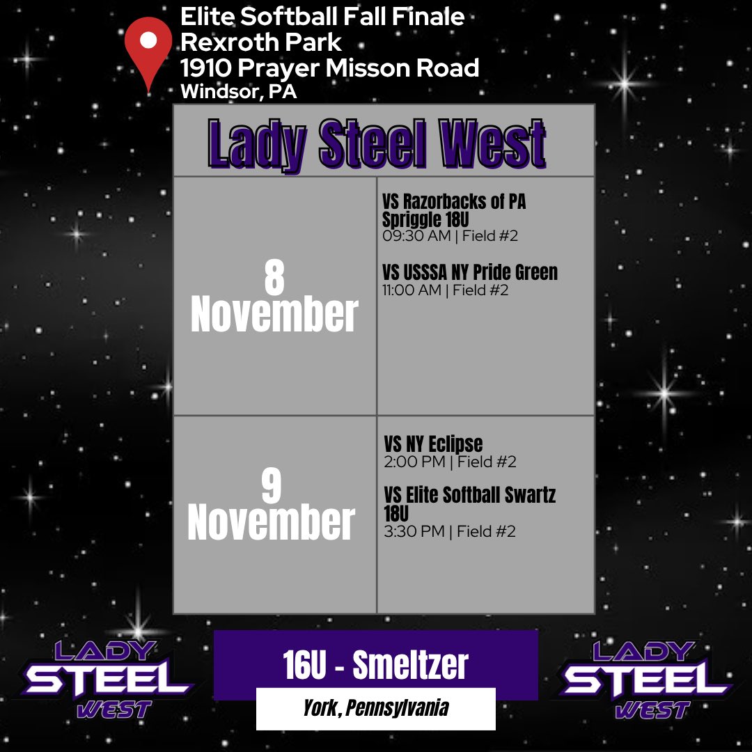 Last weekend in the dirt! Hope to see some coaches at our games! Lots of rising 2027s and 2028s!! Pitchers, slappers, catchers in both classes!

<a href="/CoachJSykes/">Justin Sykes</a> <a href="/MessiahSoftball/">Messiah Softball</a> <a href="/shippensburg/">Ashley</a> <a href="/Mansfield_Sball/">Mansfield Softball</a> <a href="/gettysburg/">Gettysburg College</a> <a href="/VernSoftball/">Alvernia Softball</a> <a href="/JuniataSoftball/">Juniata Softball</a> <a href="/LVCsoftball/">LVC Softball</a>