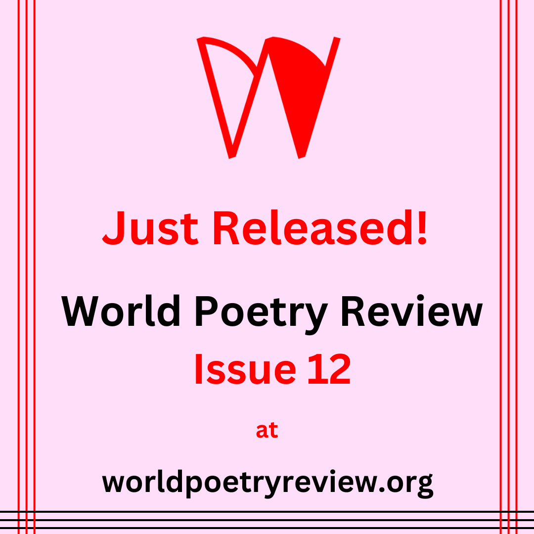 Just released: WPR 12! This issue features poetry translated from Chinese, Greek, Faroese, Persian, Spanish, French, Russian, and Italian!     
Check it out! worldpoetryreview.org
<a href="/rossbelot/">ross belot</a> <a href="/georginamegan_/">Georgie Fooks</a> <a href="/randi_ward/">Randi Ward</a> <a href="/NiloufarTalebi/">Niloufar Talebi</a> <a href="/GigiAthens/">Gigi P</a> 

 #poetry #poem #translation