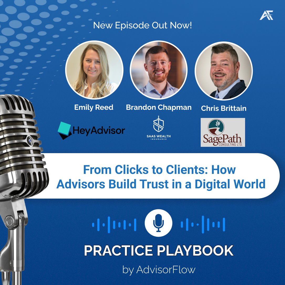 AdvisorFlow's tweet image. 🎙 New episode alert!

We pulled highlights from our recent webinar featuring Emily Reed (@hey_advisor), Chris Brittain, &amp;amp; @_bchaps packed with tips to grow your client base online

Tune in now:
🎧 Spotify: bit.ly/3WDzSxS
🖥️ YouTube: bit.ly/4hIBEal