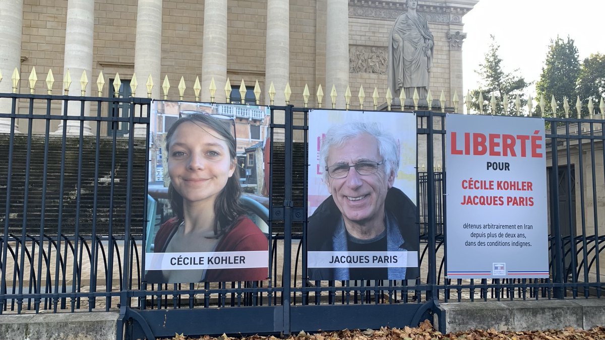 jeanphi01's tweet image. Photo prise devant l’assemblée lundi dernier… bien content pour eux. Bon retour chez vous. #kohler #paris #iran #liberation #freedom