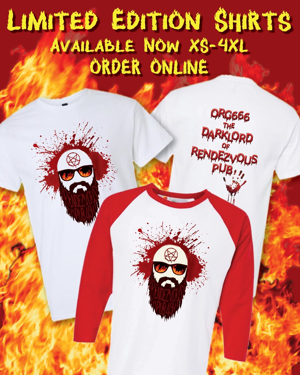 rendezvouspub49's tweet image. Due to Popular Demand The ORG666 Rendezvous Pub Shirt will be available to order till Sunday Nov 23/25. And Printed and delivered following Nov 23/25  ChristSmash is coming or if you want to look to kewl at the next show .Order Here atypicalpromotions.ca/category/limit… #yeglove #yeglocal