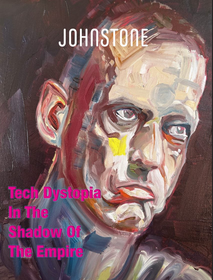 caitoz's tweet image. New Issue Of JOHNSTONE: Tech Dystopia In The Shadow Of The Empire

Life under the empire is getting more and more dystopian. Everyone’s getting dumber, sicker, lonelier, and less happy, and our rulers are offering us no solutions besides vapid distraction while our light fades…