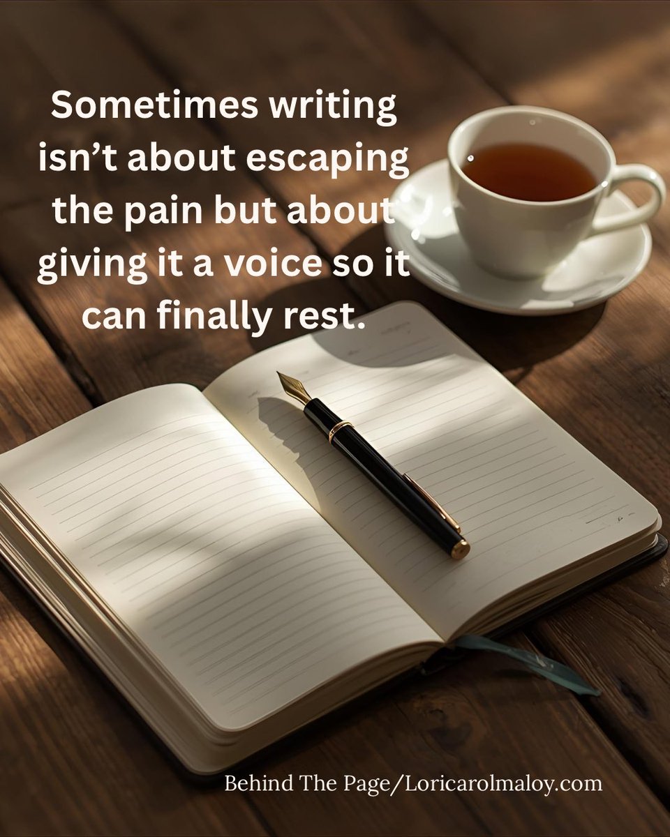 Loricarolmaloy's tweet image. Sometimes writing isn’t about escaping the pain ❤️‍🩹 it’s about giving it a voice so it can finally rest. 
#PorchLightPages #BehindThePage #WritingThroughGrief #HealingThroughWriting