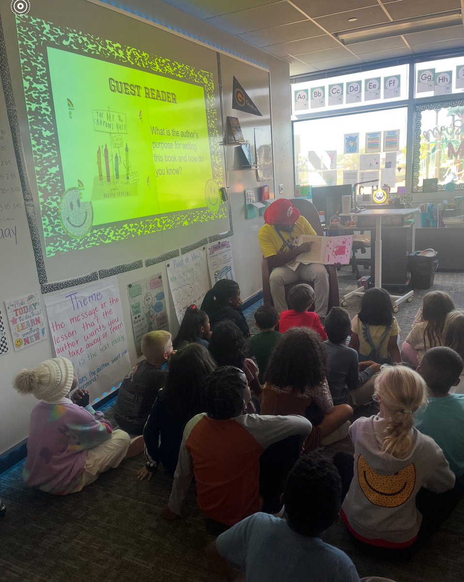 Our Watch D.O.G Dad, Mr. O is all in! Thank you for sharing your love of reading with ⁦<a href="/KristenLanell/">Kristen Milton🤎</a>⁩ 2nd grade class! @humbleisd_ce 📚