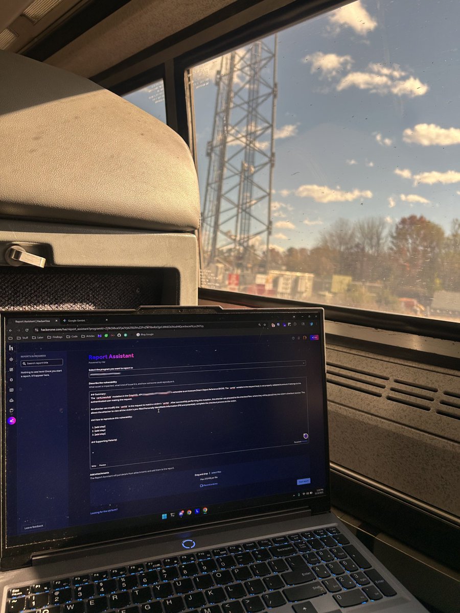 Found a vuln mid train ride :)