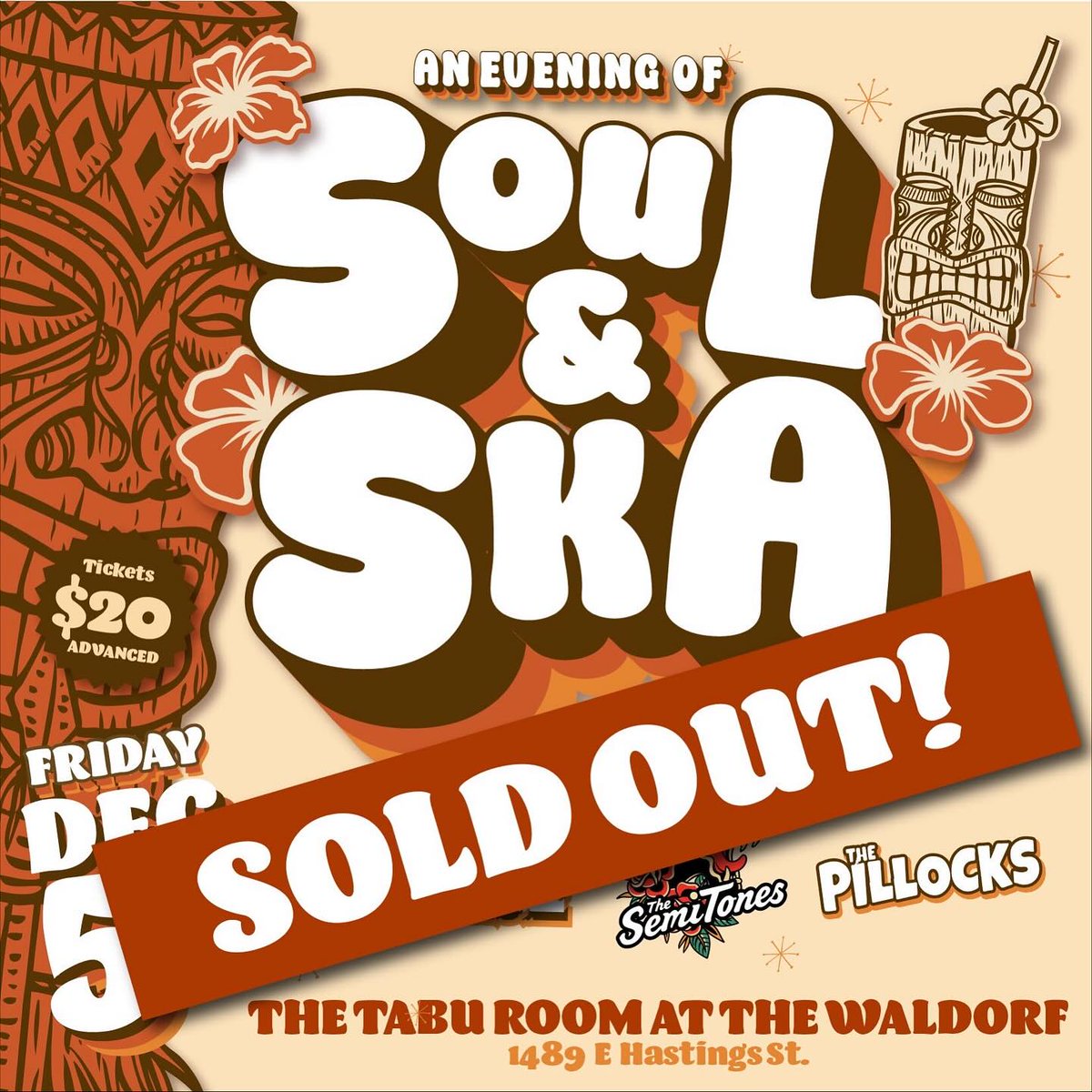 thevanrays's tweet image. Hey! Alright Now! December 5th @atthewaldorf with @semitonesyvr and The Pillocks is SOULED OUT! Thanks to all who bought their tickets so early! 🎟️ If you missed out, catch us at @bowieballofficial 2026 in January at @rickshawtheatre. And more coming soon! #eastvansoul