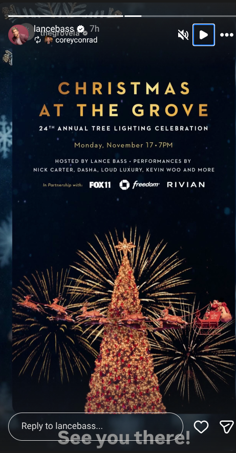 In case you missed it <a href="/nickcarter/">Nick Carter</a> will be performing at The Grove Tree Lighting November 17th.

thegrovela.com/events/christm…