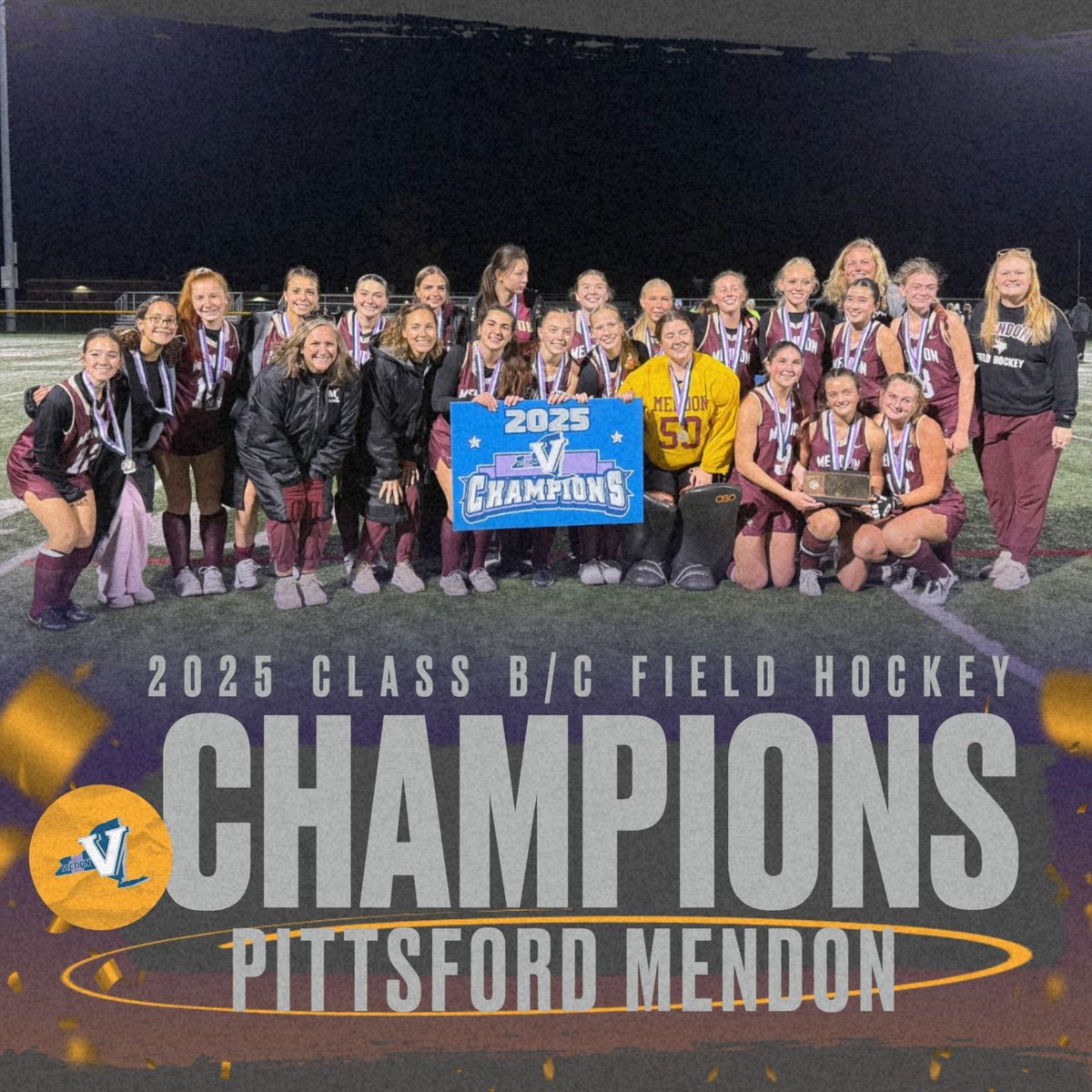 Congratulations to the 2025 Class BC Field Hockey Champions, Pittsford Mendon!
🎉 🏑 🏆