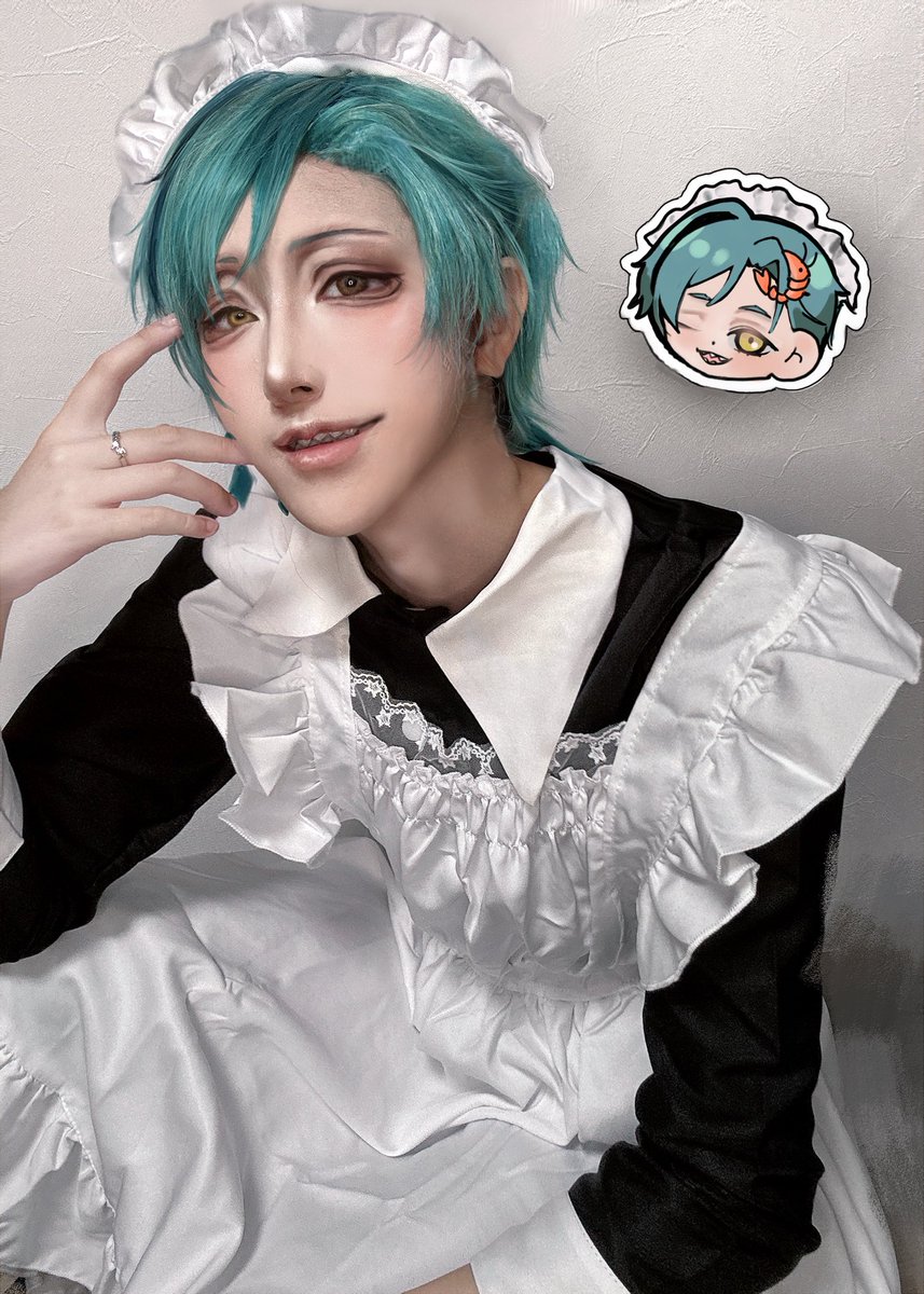 𝑯𝒂𝒑𝒑𝒚 𝑩𝒊𝒓𝒕𝒉𝒅𝒂𝒚 🎂

メイドフロイド（ファンアート参考）🦈 フル衣装じゃないけど、ハピバフロイド〜！

#フロイド・リーチ誕生祭2025